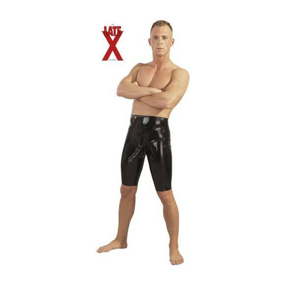 PANTALONCINI  IN LATEX PER UOMO CON GUAINA PER INSERIRE IL PENE