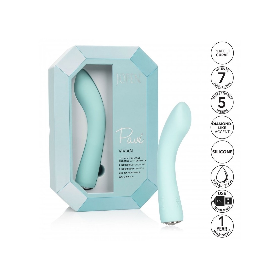 VIBRATORE VAGINALE IN SILICONE SEX TOY CON STRASS VIVIAN