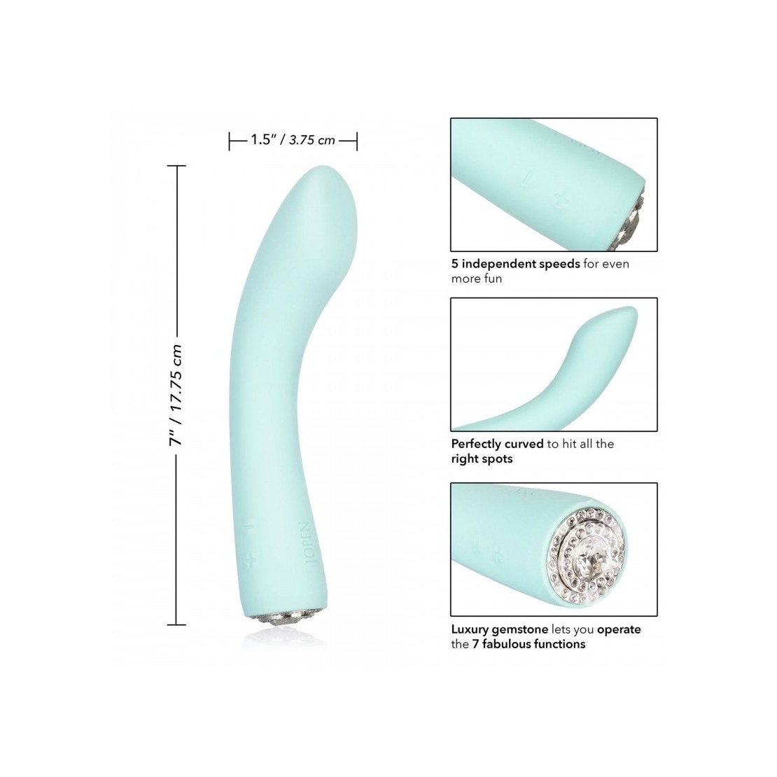 VIBRATORE VAGINALE IN SILICONE SEX TOY CON STRASS VIVIAN