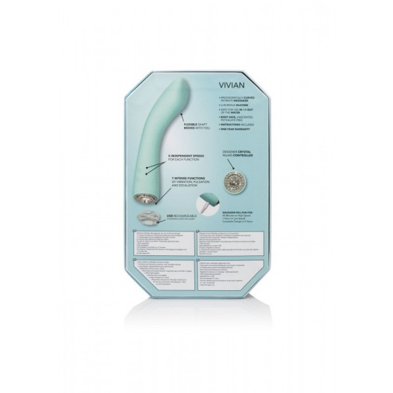 VIBRATORE VAGINALE IN SILICONE SEX TOY CON STRASS VIVIAN