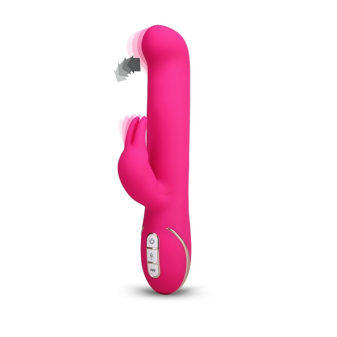 VIBRATORE RABBIT RICARICABILE SEX TOY IN SILICONE GESTURE