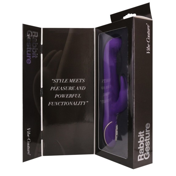 VIBRATORE RABBIT RICARICABILE SEX TOY IN SILICONE GESTURE