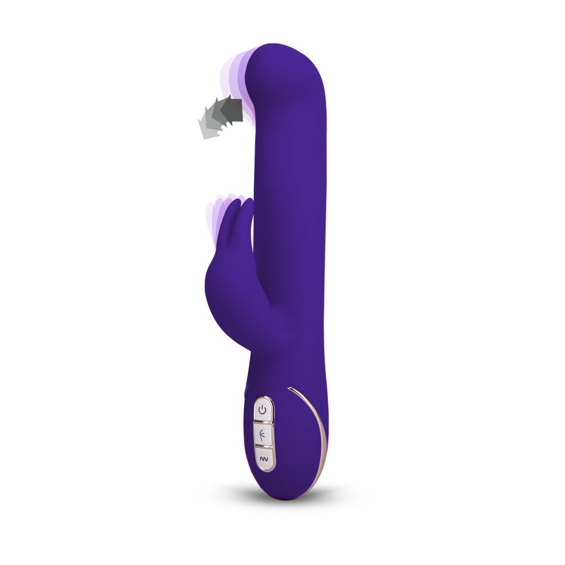 VIBRATORE RABBIT RICARICABILE SEX TOY IN SILICONE GESTURE