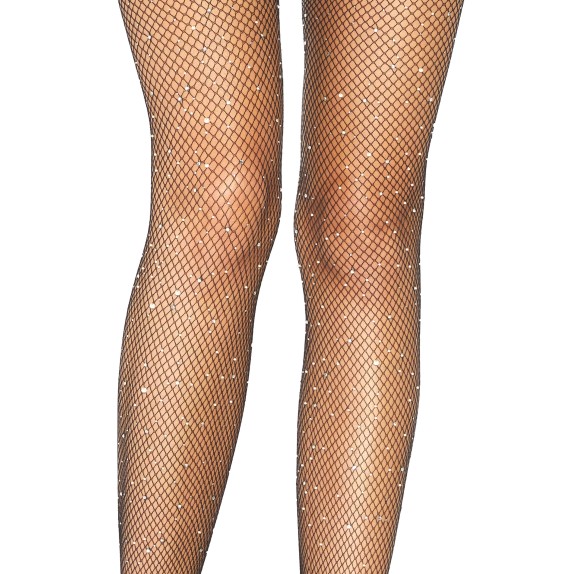 COLLANT SEXY PER DONNA APERTI ALL'INGUINE CON STRASS