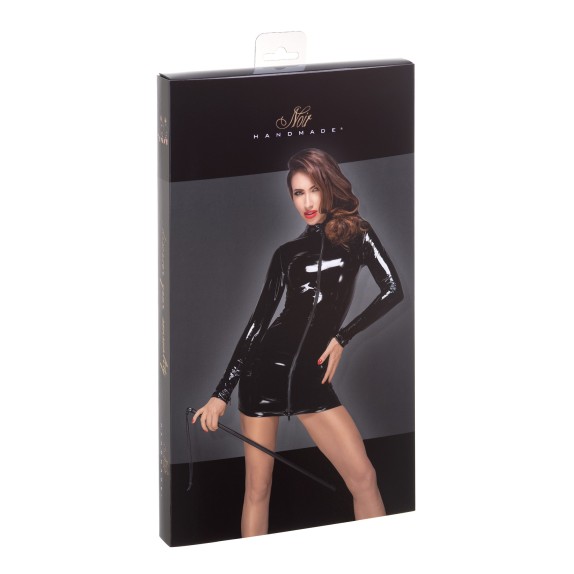 MINI ABITO SEXY PER DONNA IN PVC NOIR