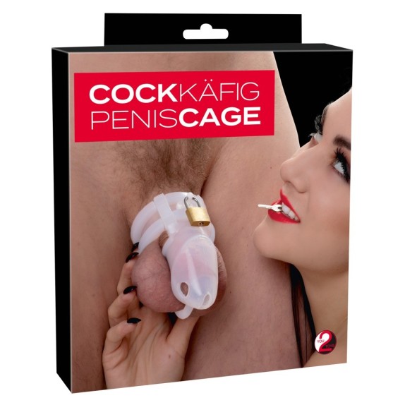 CINTURA DI CASTITA' PER UOMO SEX TOY IN SILICONE TRASPARENTE