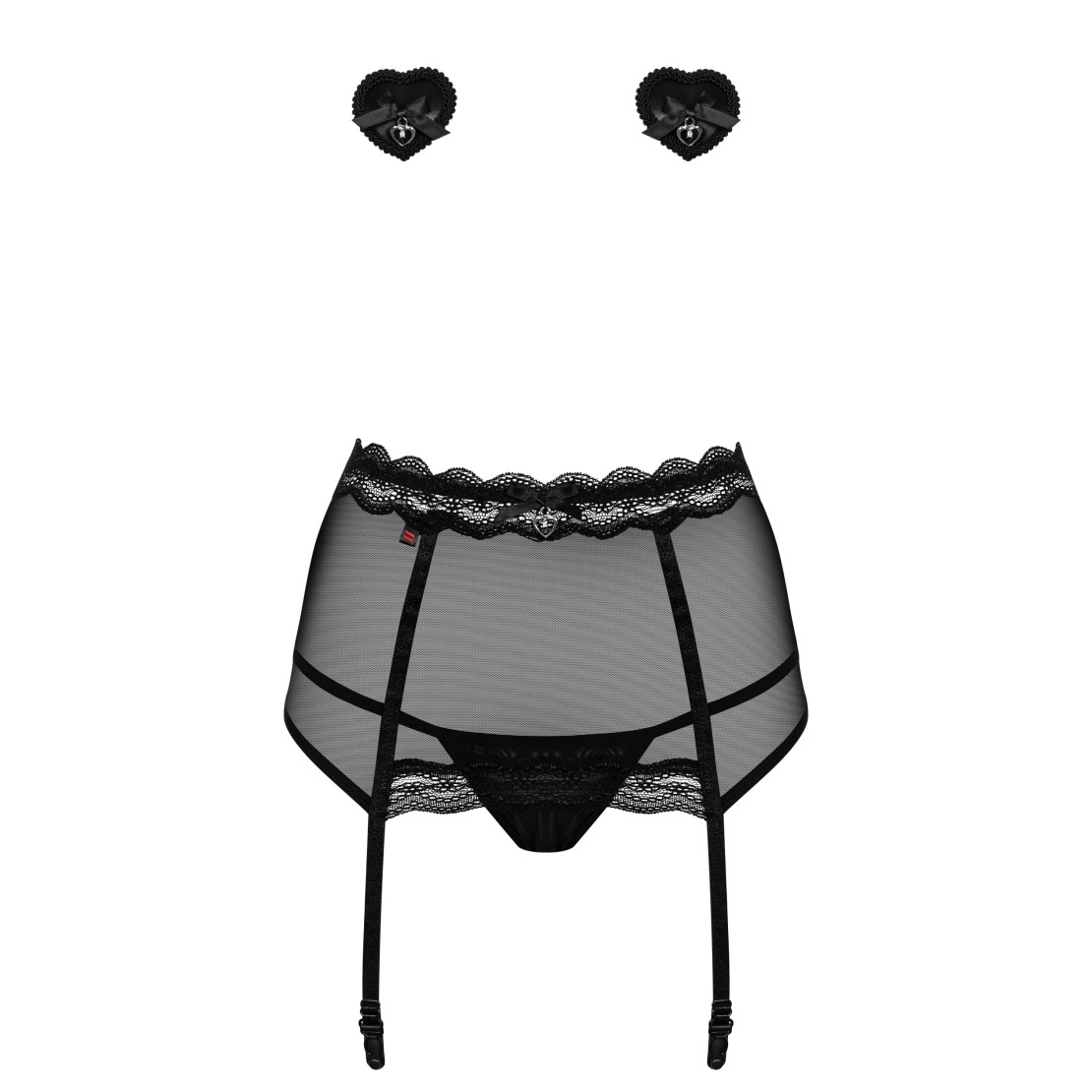 REGGICALZE SEXY PER DONNA CON COPRI CAPEZZOLI A CUORE