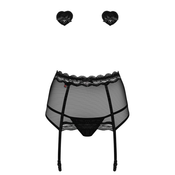 REGGICALZE SEXY PER DONNA CON COPRI CAPEZZOLI A CUORE