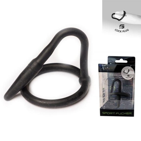 ANELLO PER PENE CON PLUG URETRALE SPERMA STOPPER