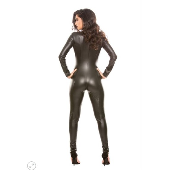 TUTA INTERA SEXY PER DONNA IN SPANDEX OPACO CON ZIP