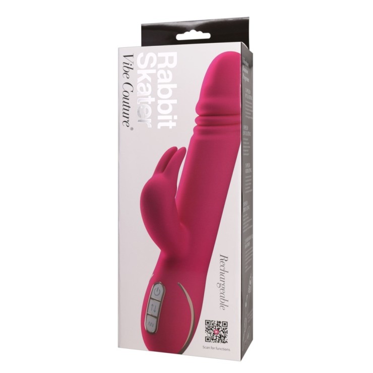 VIBRATORE RABBIT SKATER SEX TOY CON MOVIMENTO A SPINTA
