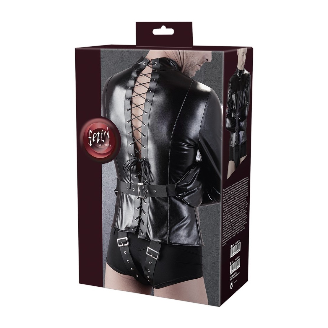 CAMICIA DI FORZA IMMOBILIZZATORE SEX TOY IN ECO PELLE