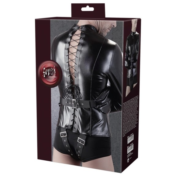CAMICIA DI FORZA IMMOBILIZZATORE SEX TOY IN ECO PELLE