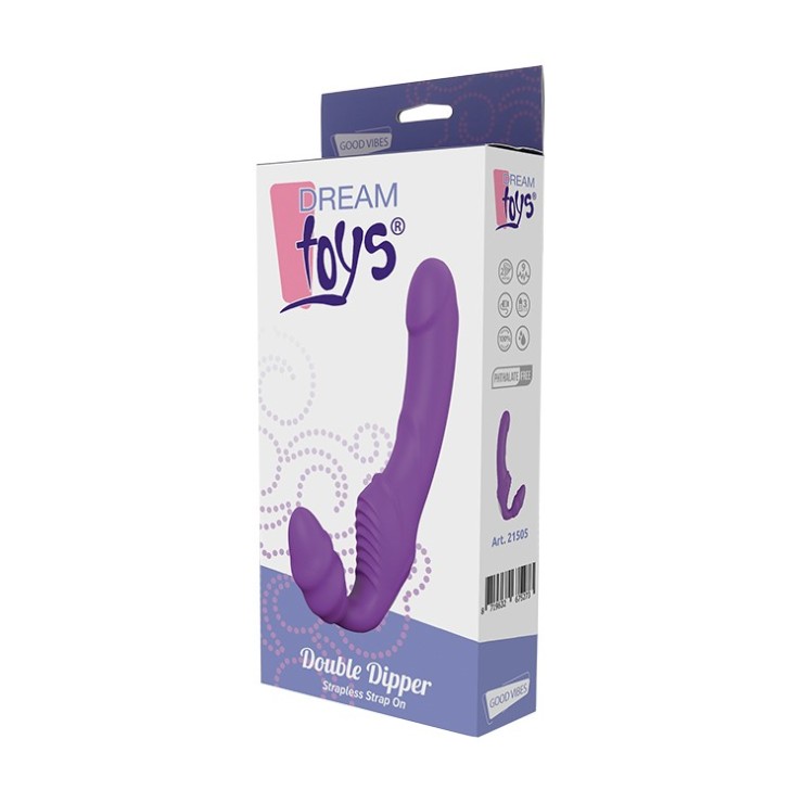 STRAP ON DOPPIO SENZA CINGHIE PER DONNA SEX TOY VIBRANTE 2