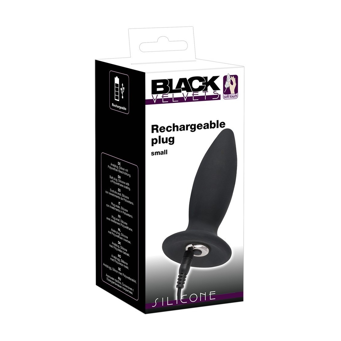 TAPPO ANALE VIBRANTE SEX TOY RICARICABILE TRE MISURE