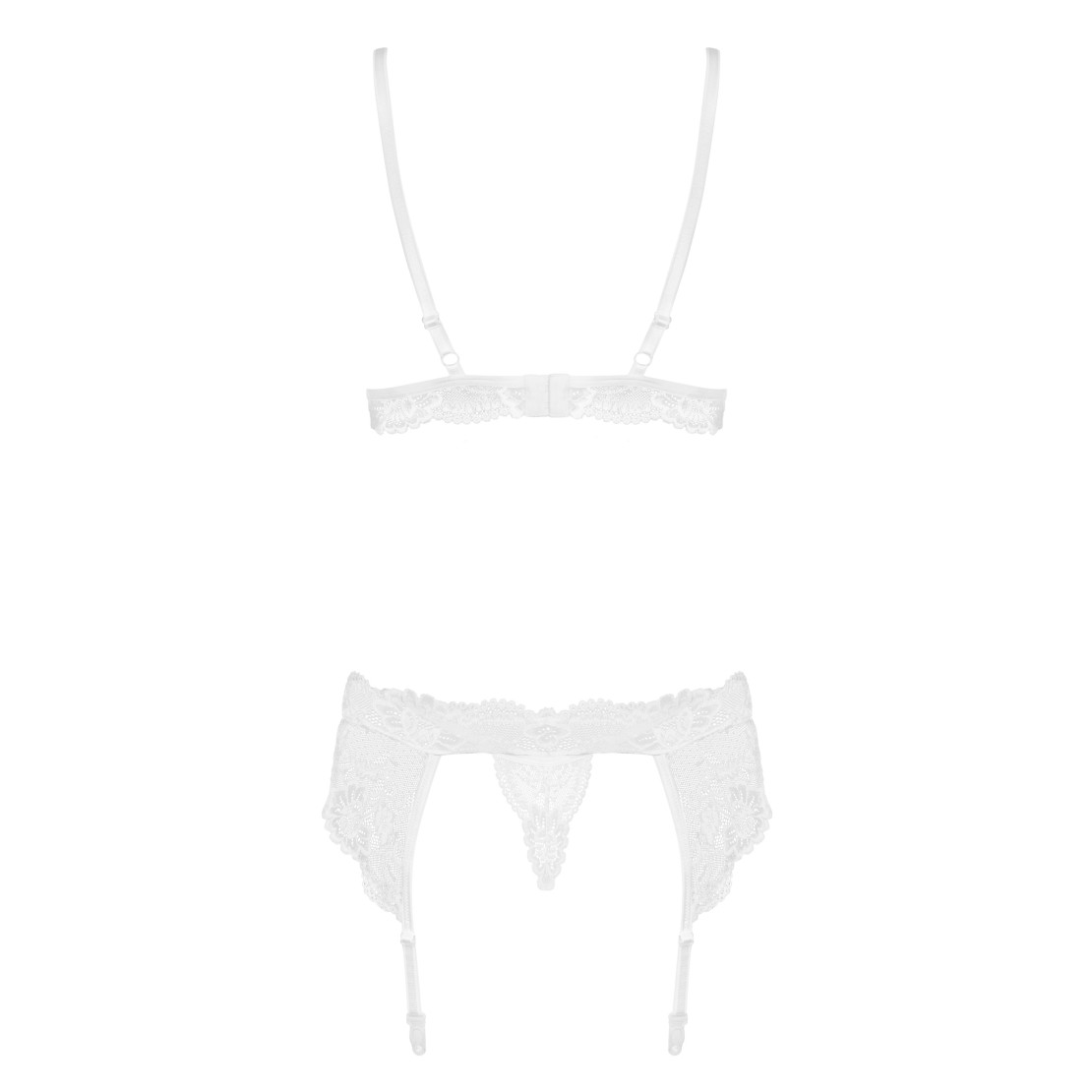 COMPLETO INTIMO SEXY PER DONNA IN PIZZO CON REGGICALZE