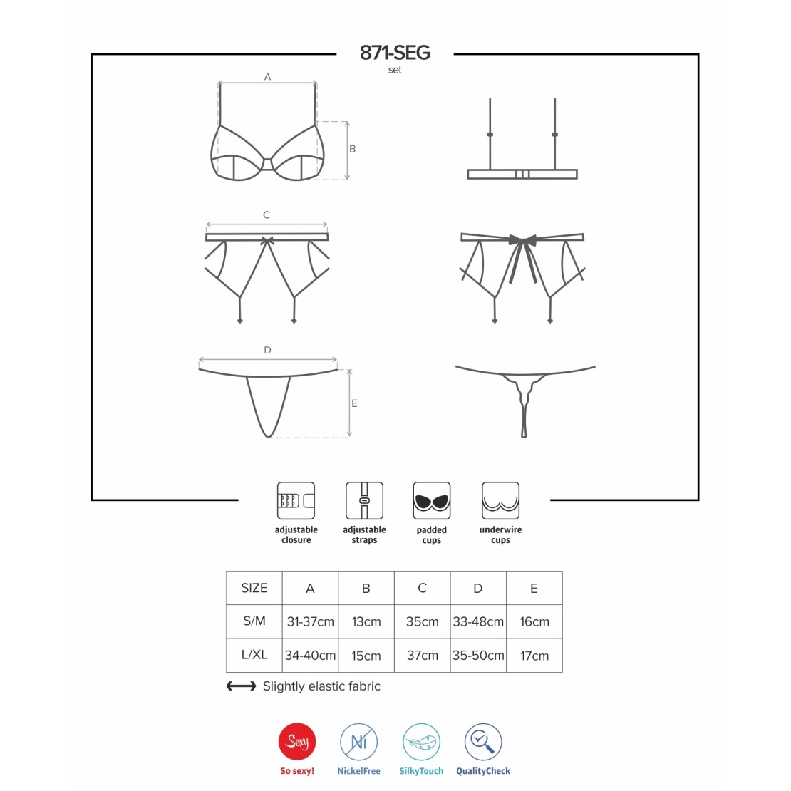 COMPLETO INTIMO SEXY PER DONNA SET TRE PEZZI...