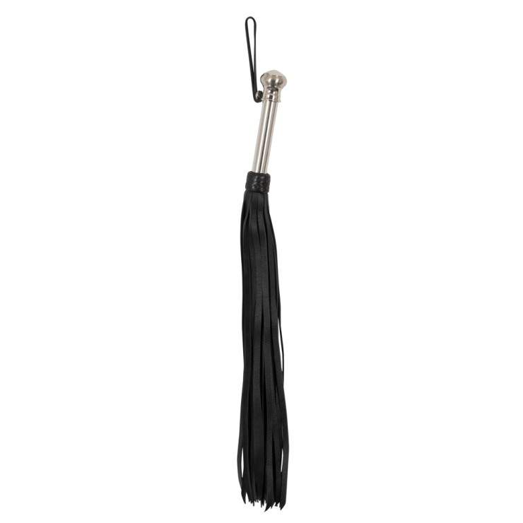 FRUSTA A FRANGE IN PELLE CON MANICO IN METALLO SEX TOY 2