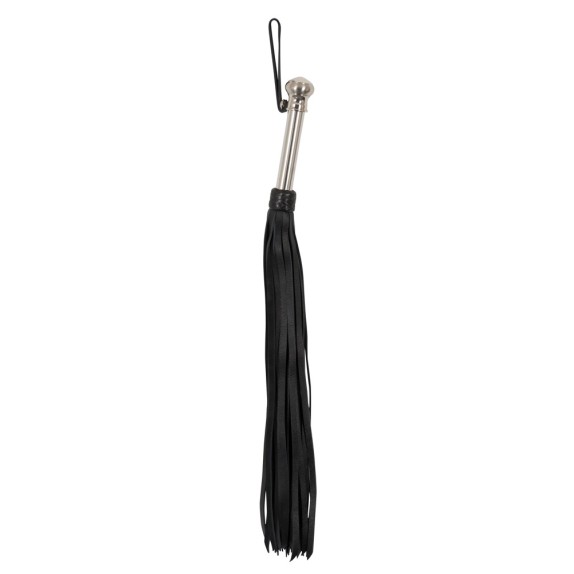 FRUSTA A FRANGE IN PELLE CON MANICO IN METALLO SEX TOY