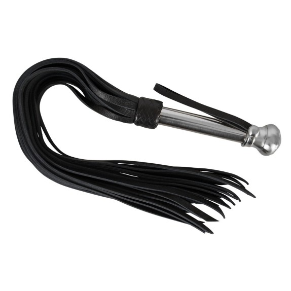 FRUSTA A FRANGE IN PELLE CON MANICO IN METALLO SEX TOY