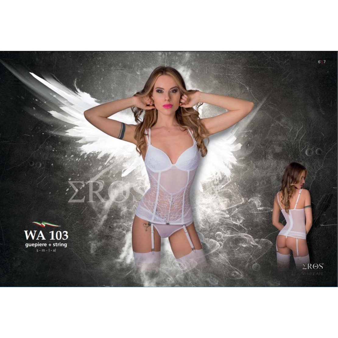 GUEPIERE SEXY PER DONNA IN PIZZO + STRING  EROS...