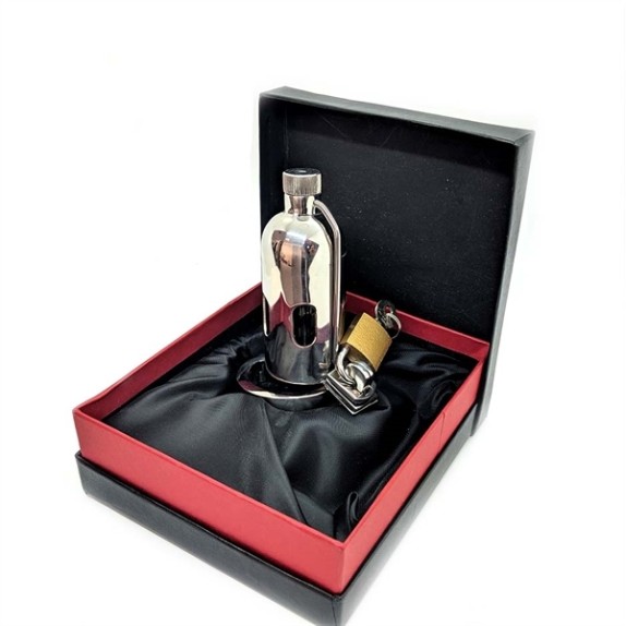 CINTURA DI CASTITA' PER UOMO SEX TOY IN ACCIAIO PLEASURE DOME