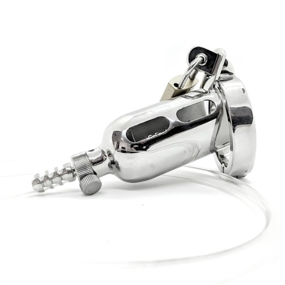 CINTURA DI CASTITA' PER UOMO IN ACCIAIO SEX TOY THE TAP