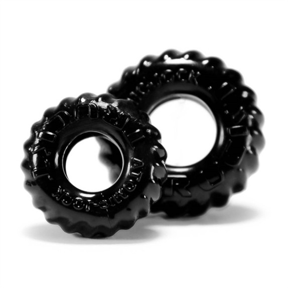 SET DI DUE ANELLI PER PENE E TESTICOLI FLESSIBILI CON RILIEVI