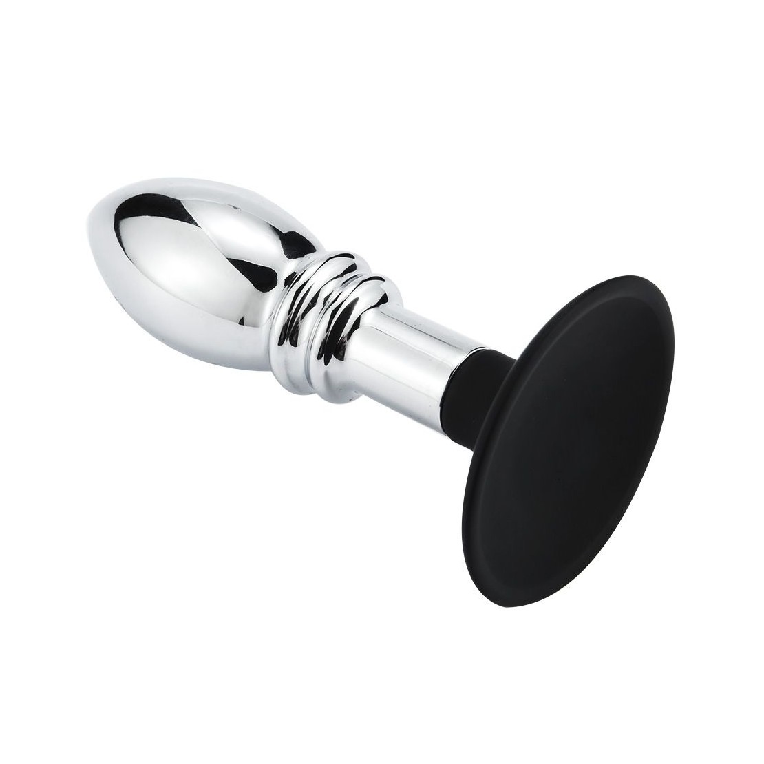 TAPPO-PLUG ANALE IN METALLO SEX TOY CON VENTOSA