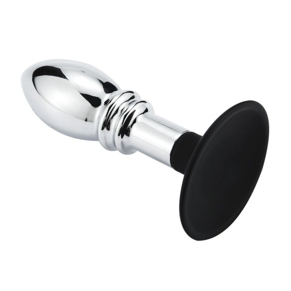 TAPPO-PLUG ANALE IN METALLO SEX TOY CON VENTOSA