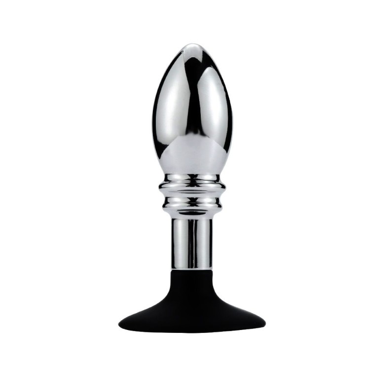 TAPPO-PLUG ANALE IN METALLO SEX TOY CON VENTOSA