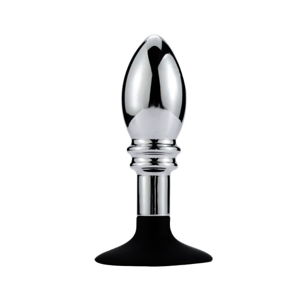 TAPPO-PLUG ANALE IN METALLO SEX TOY CON VENTOSA
