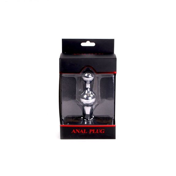 TAPPO-PLUG ANALE IN METALLO CON VENTOSA SEX TOY SANDGLASS