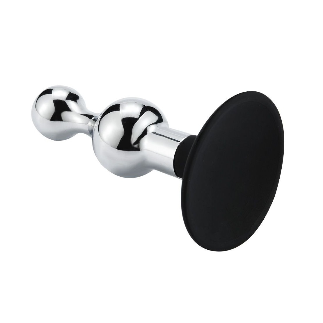TAPPO-PLUG ANALE IN METALLO CON VENTOSA SEX TOY...