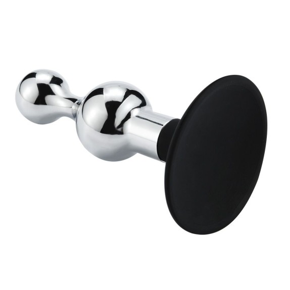 TAPPO-PLUG ANALE IN METALLO CON VENTOSA SEX TOY SANDGLASS