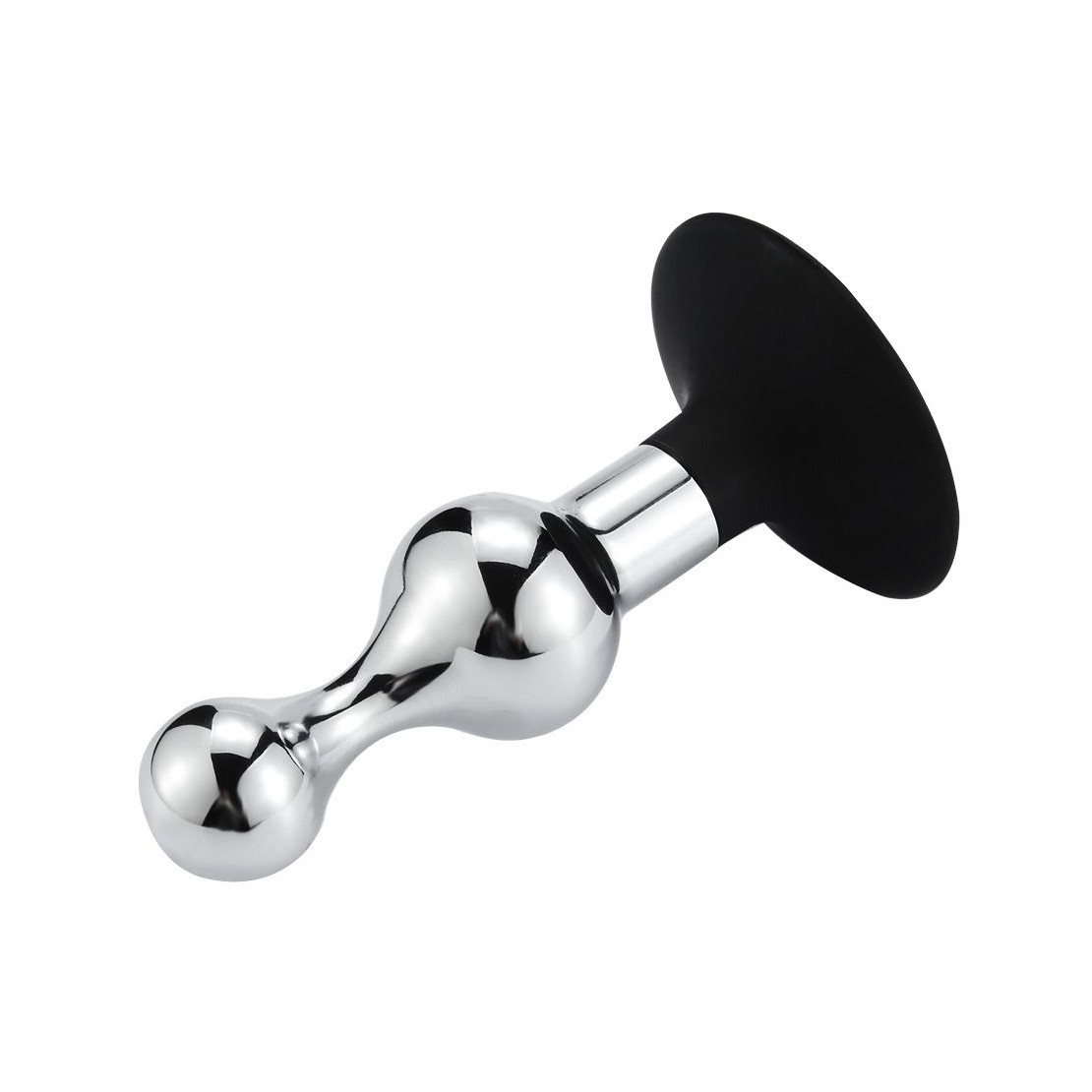 TAPPO-PLUG ANALE IN METALLO CON VENTOSA SEX TOY...