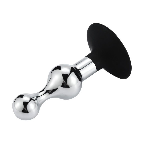 TAPPO-PLUG ANALE IN METALLO CON VENTOSA SEX TOY SANDGLASS