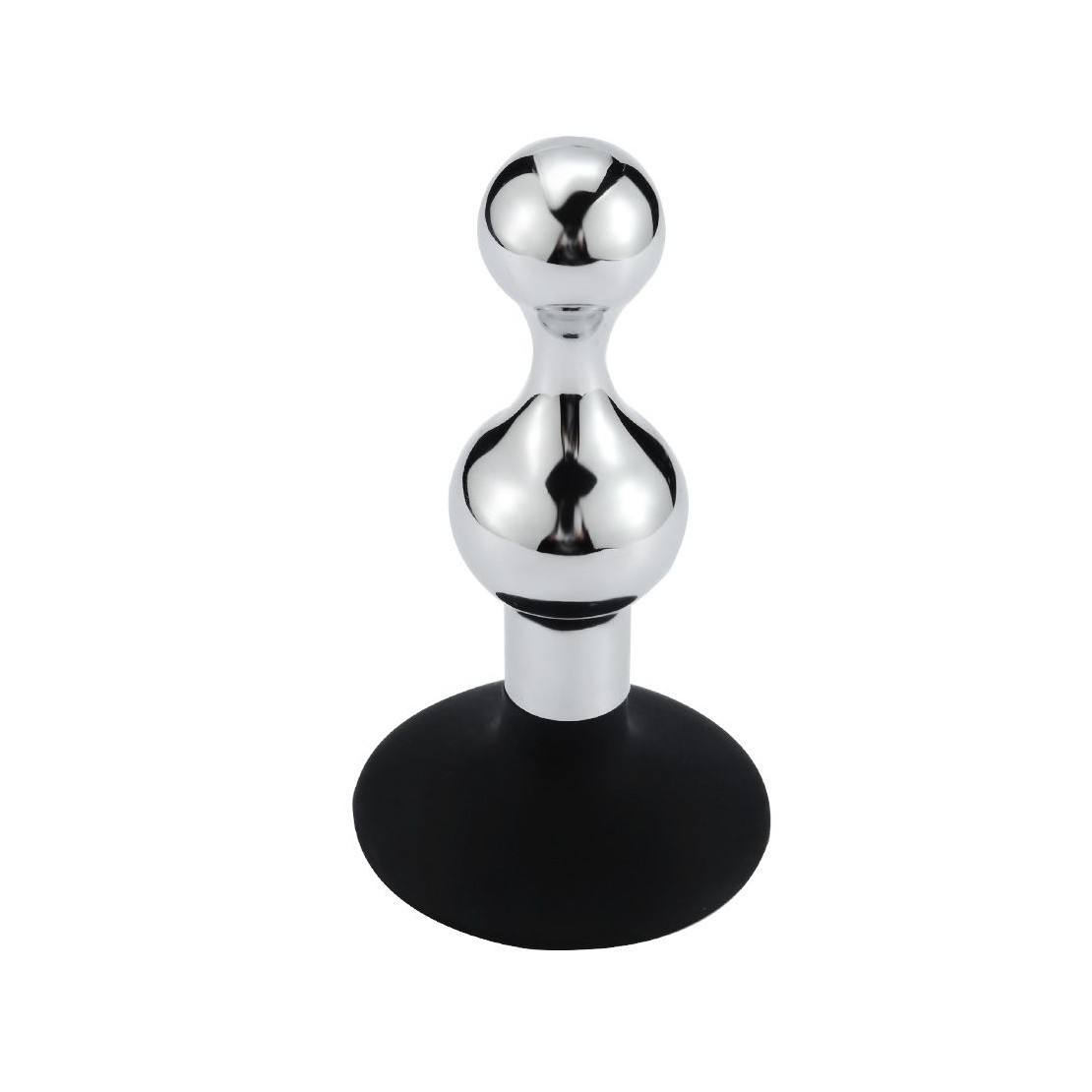 TAPPO-PLUG ANALE IN METALLO CON VENTOSA SEX TOY...