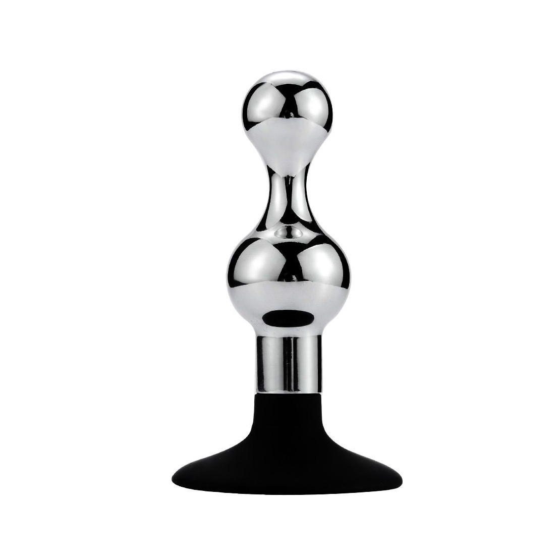 TAPPO-PLUG ANALE IN METALLO CON VENTOSA SEX TOY...