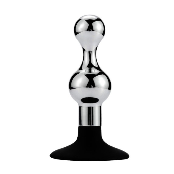 TAPPO-PLUG ANALE IN METALLO CON VENTOSA SEX TOY SANDGLASS