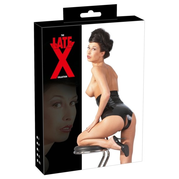 STRINGIVITA IN LATEX SEXY PER DONNA APERTO SUL CAVALLO