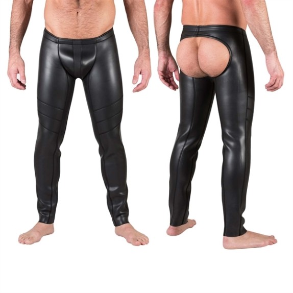 PANTALONI SEXY PER UOMO IN NEOPRENE APERTI NEL SEDERE