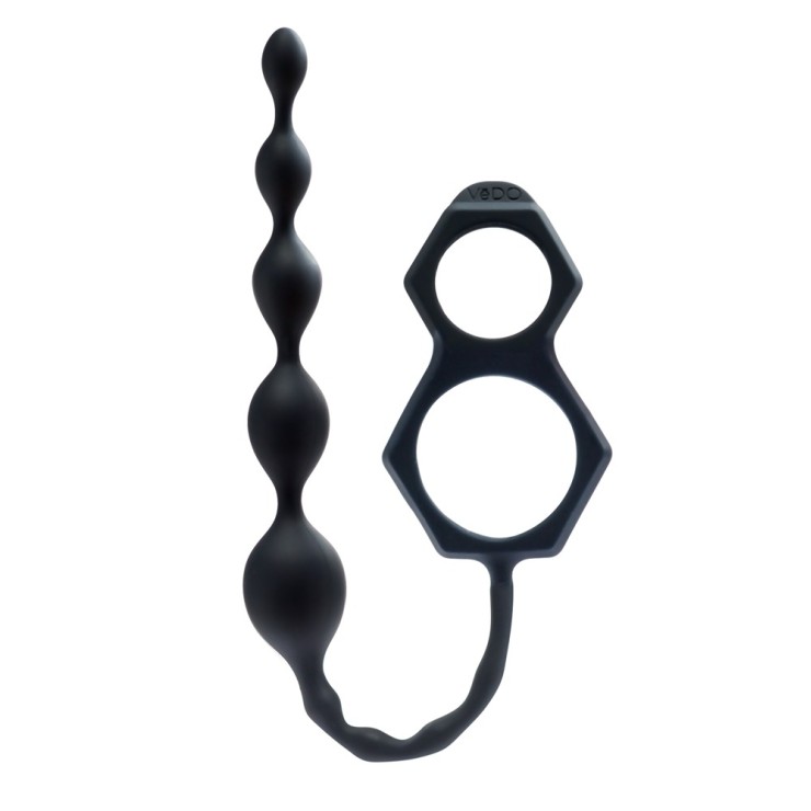 ANELLO DOPPIO PER PENE CON PALLINE ANALI SEX TOY SCORPIO 2