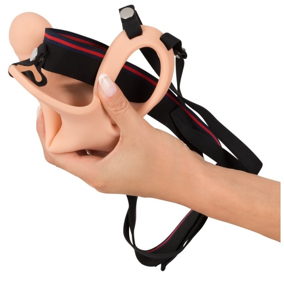 STRAP-ON APERTO PER UOMO SEX TOY VIBRANTE CON PROLUNGA CM. 6