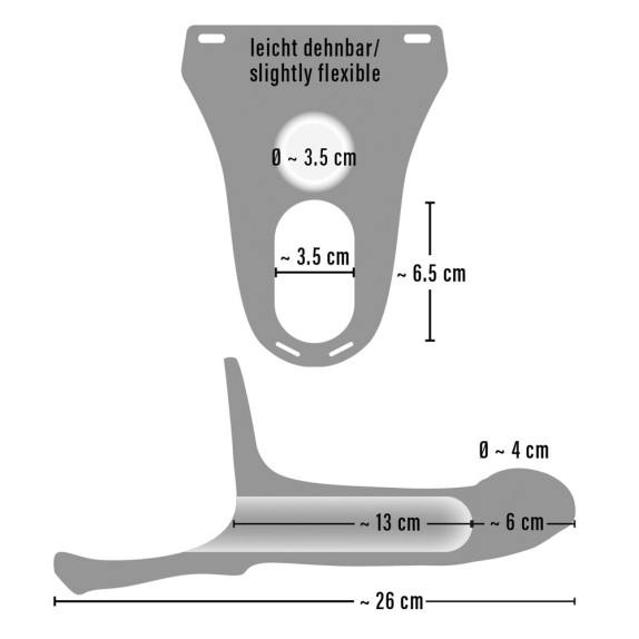 STRAP-ON APERTO PER UOMO SEX TOY VIBRANTE CON PROLUNGA CM. 6