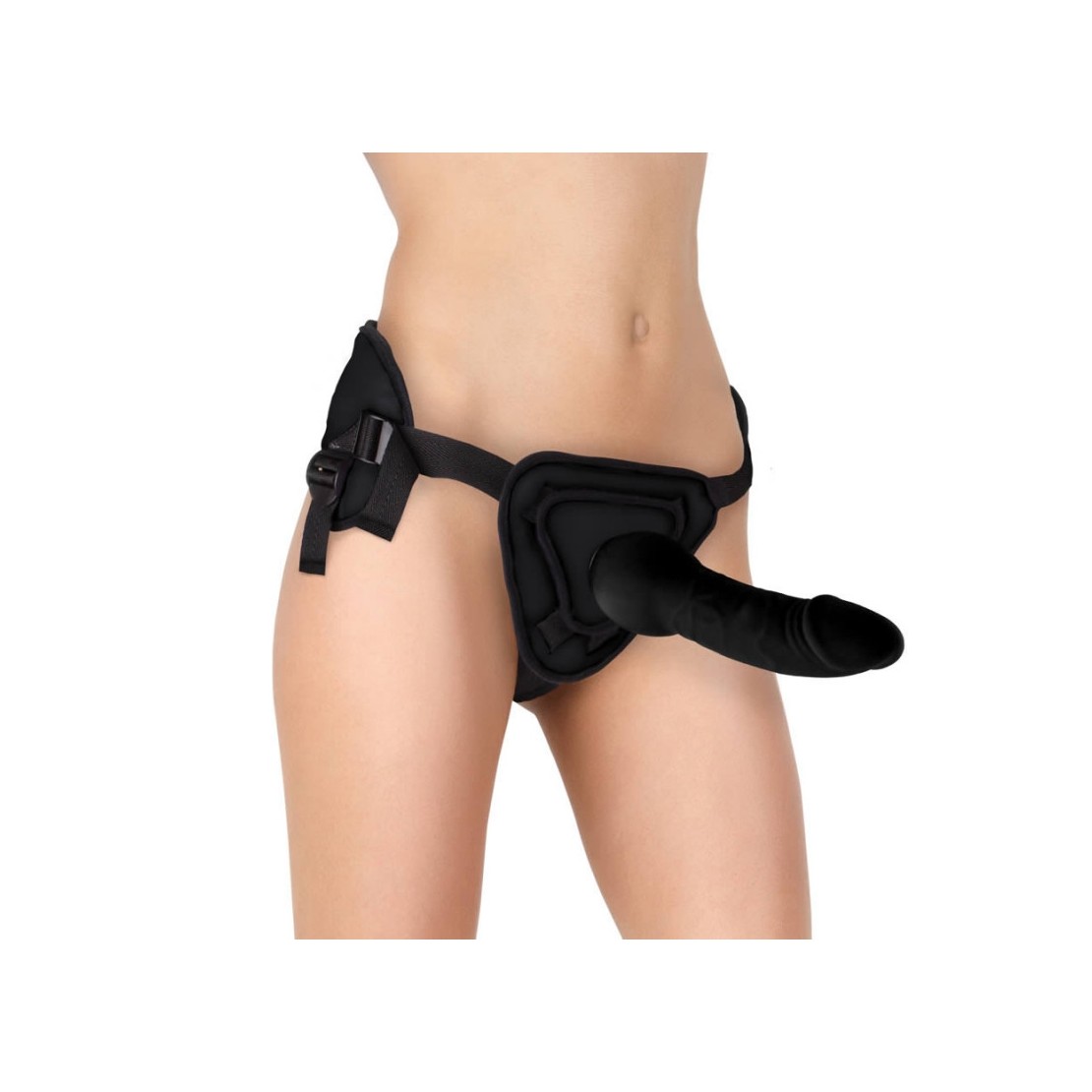 STRAP-ON SEXY PER DONNA CON DILDO NERO CM. 25,5