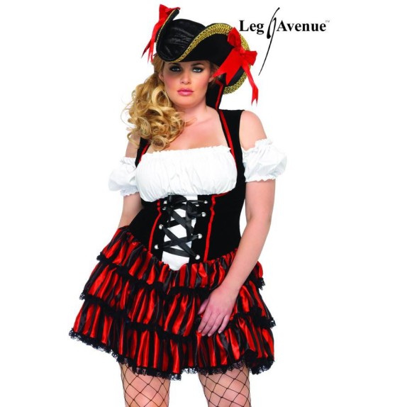 COSTUME SEXY DA PIRATA PER DONNA CURVY IN TAGLIA GRANDE