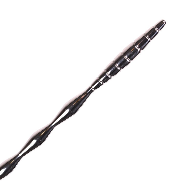 SONDA URETRALE SEX TOY IN ACCIAIO CON TEXTURE STIMOLANTE 2