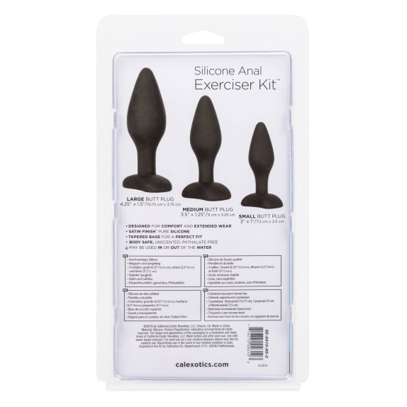 SET DI TRE TAPPI ANALI IN SILICONE SEX TOY EXERCISER KIT