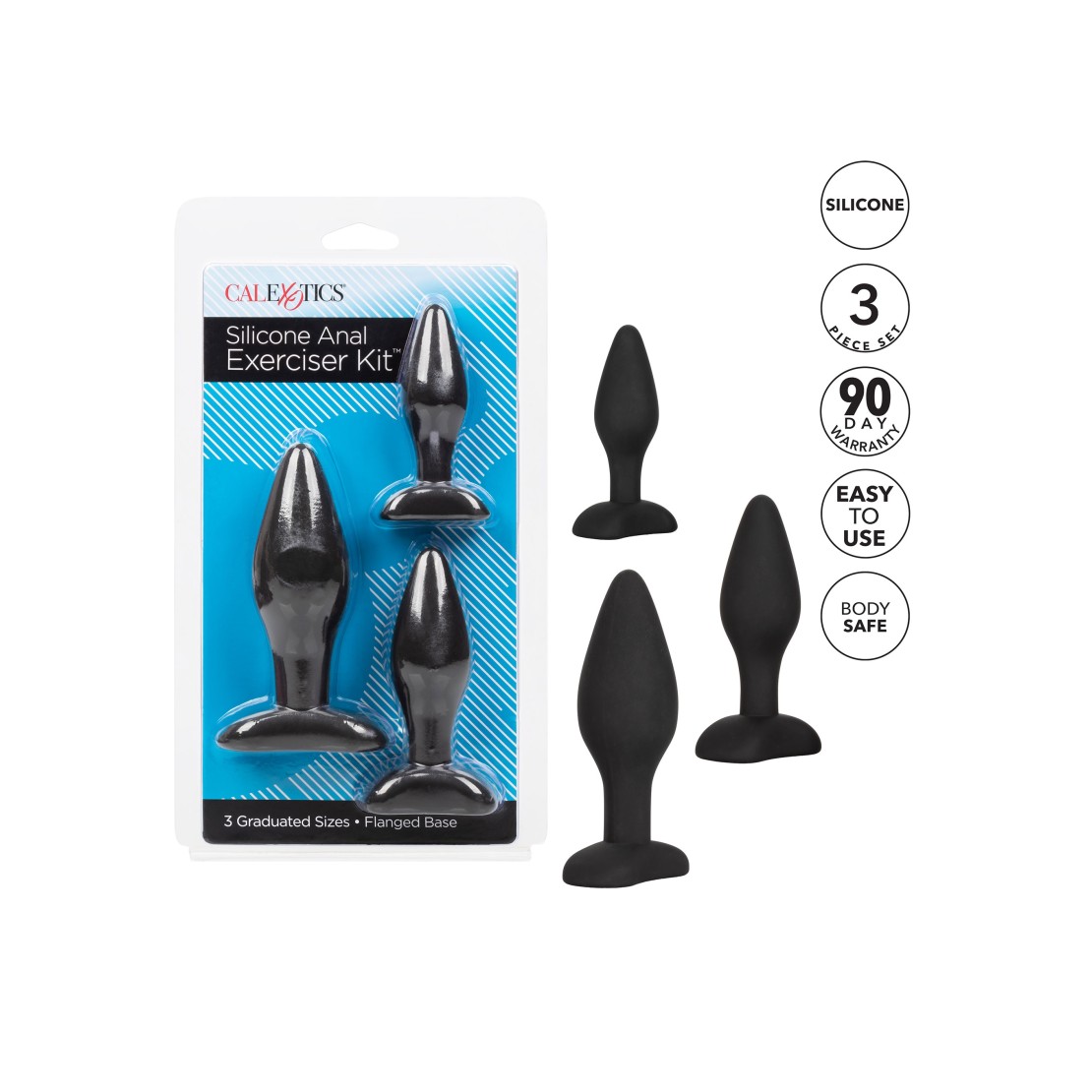 SET DI TRE TAPPI ANALI IN SILICONE SEX TOY...